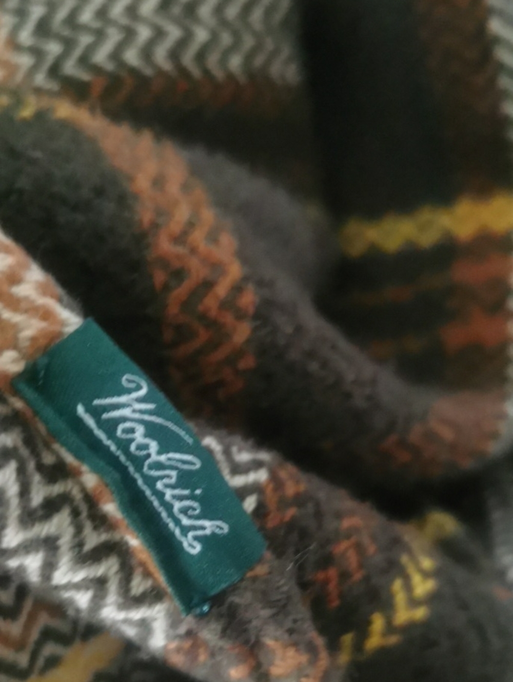 Woolrich Men's Unisex  Brown Plaid Wool-Blend Jacket. XL - Picture 4 of 8